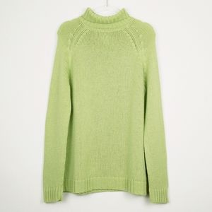 Garnet Hill | Merino Raglan Sweater in Light Green